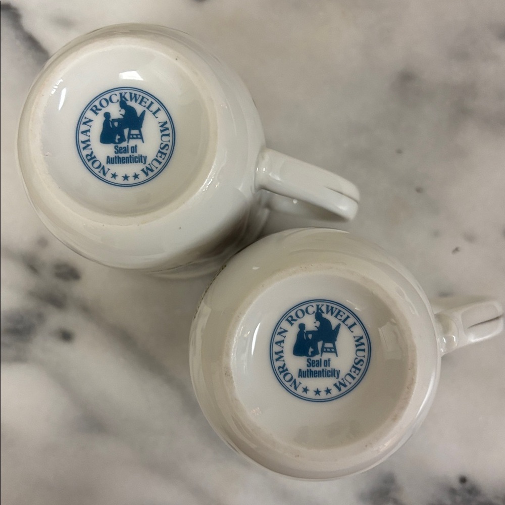 Norman Rockwell Illustrated Mugs with White and Multicolor Design - Picture 7 of 7